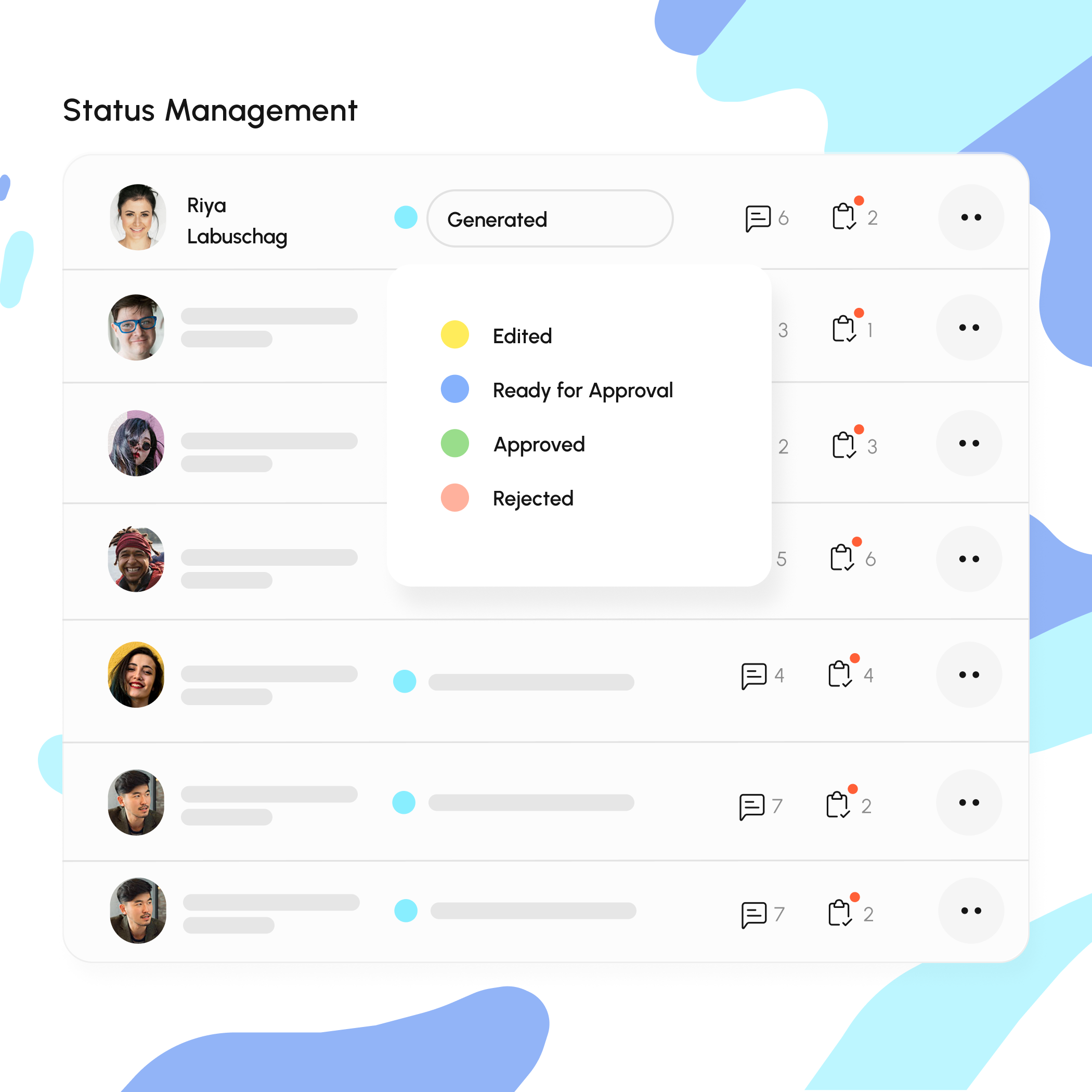 Status Management & Workflow illustration